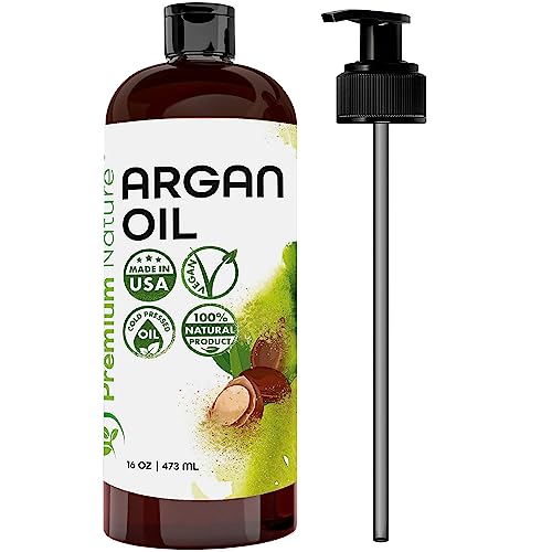 Argan Oil Hair Treatment - Nourishes, Repairs, Promotes Growth - 100% Pure Cold Pressed, 16oz