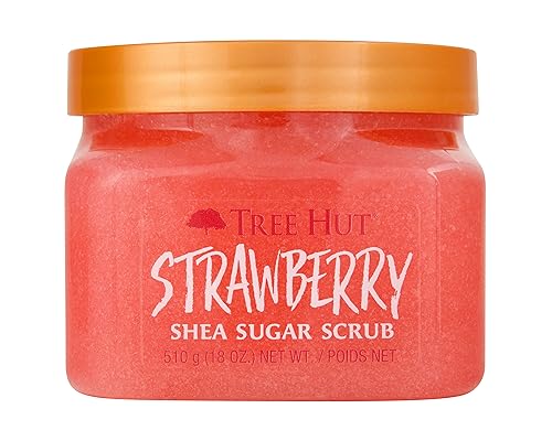 Tree Hut Body Scrub - Nourishing Strawberry Hydration, Natural Glow, 18oz