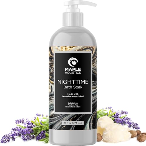 Maple Holistics Luxury Bubble Bath - Relaxing Lavender Soak, Nourishing Vegan Formula - 16oz