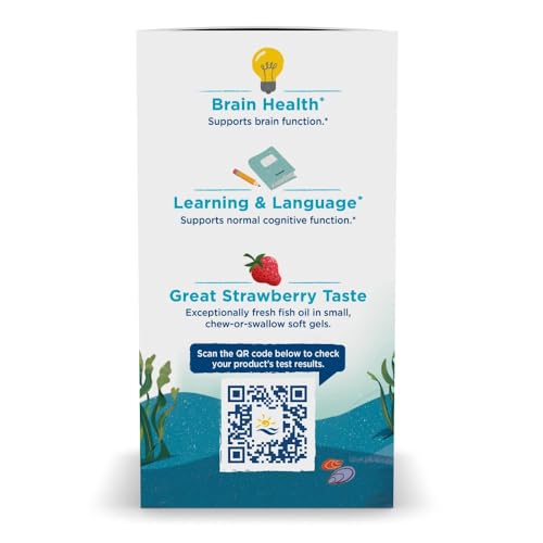 Nordic Naturals Omega-3 Mini Soft Gels - 680mg Omega-3s for Brain Health & Learning - 120ct