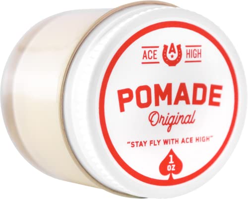 Ace High Hair Pomade - Strong Hold, Natural Shine, Handcrafted with Orange & Eucalyptus - 1oz