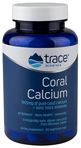 Trace Minerals Coral Calcium - Bone Health, Immune Support, Vegan, Gluten-Free - 60 Caps