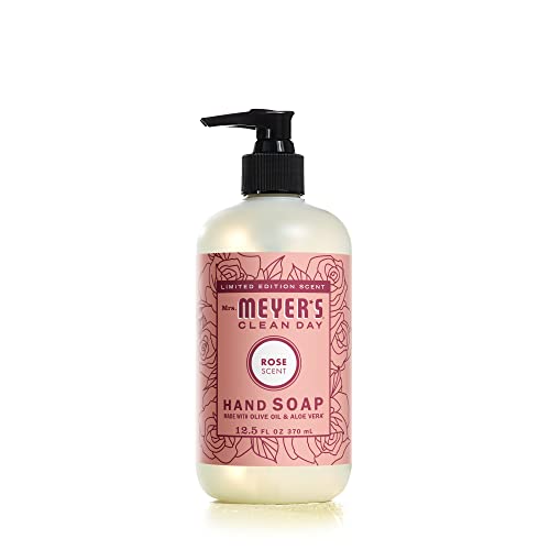 Mrs. Meyer's Clean Day Hand Soap - Nourishing Essential Oils, Biodegradable, Rose - 12.5 fl. oz