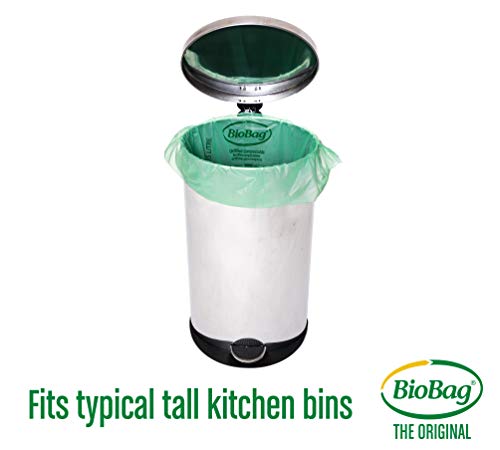 BioBag USA Compostable Kitchen Trash Bags - 100% Certified, 144 Count, 13 Gallon Size