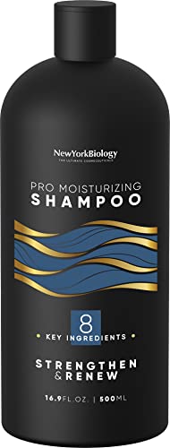 New York Biology Moisturizing Shampoo - Hydrating Silk & Rice Protein for Color Treated Hair - 16oz