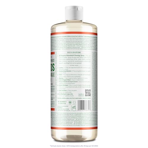 Dr. Bronner's Sal Suds Cleaner - Powerful Plant-Based Formula, Biodegradable, 32 oz