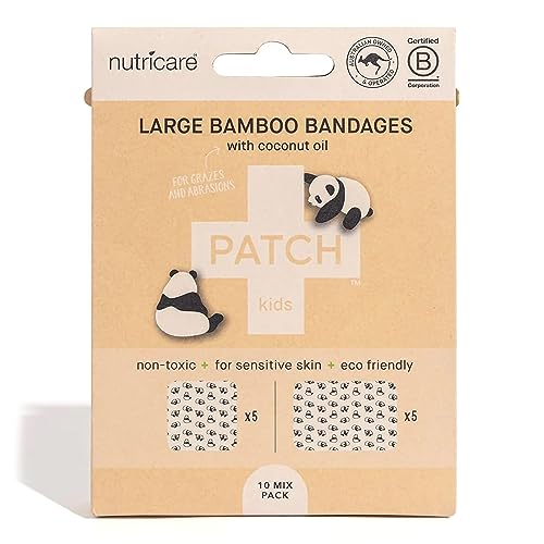 Patch Kids Bamboo Bandage Kit - Hypoallergenic, Non-Toxic, Cute Prints - 29 Count