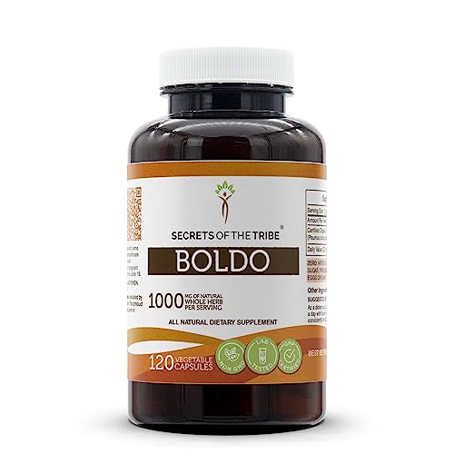 Secrets of the Tribe Boldo Herbal Supplement - High Potency, 100% Natural, 120 Capsules