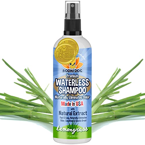 Bodhi Dog Waterless Shampoo - Natural Odor Neutralizer for Pets, Vet Approved - 8 Fl Oz