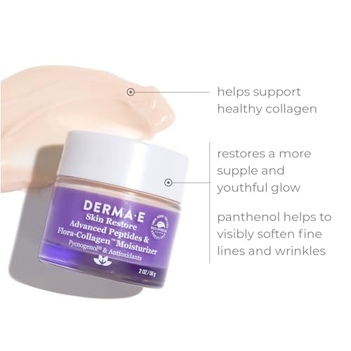 Derma E Collagen Moisturizer - Hydrates & Smooths with Peptides, Natural Ingredients - 2oz