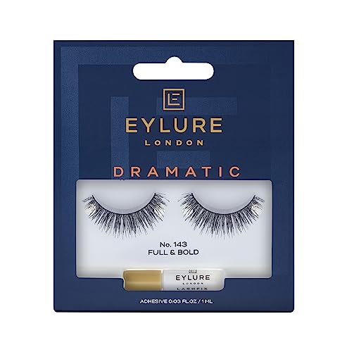 Eylure Dramatic False Eyelashes - Feathery Fullness, Lightweight, Non-Irritating - 1 Pair