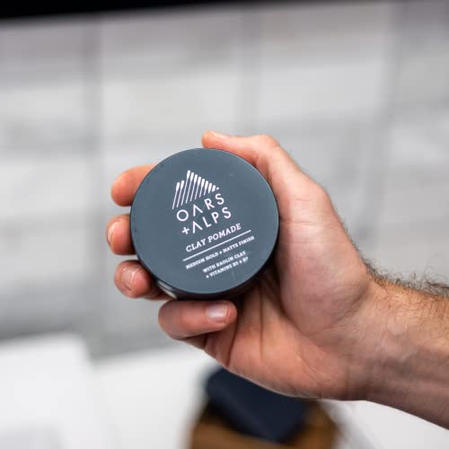 Oars + Alps Clay Hair Pomade - Promotes Growth, Reduces Frizz, Matte Finish, 2.4 Oz