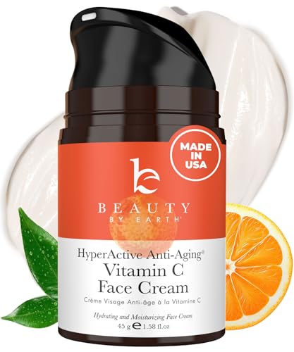 Beauty by Earth Vitamin C Face Moisturizer - Brightens, Reduces Discoloration, USA Made - 2oz