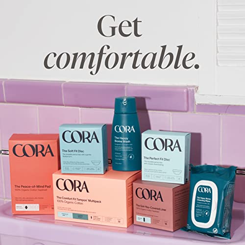 Cora Organic Applicator Tampons - 100% Organic Cotton, Leak Protection, BPA-Free - 36 Count