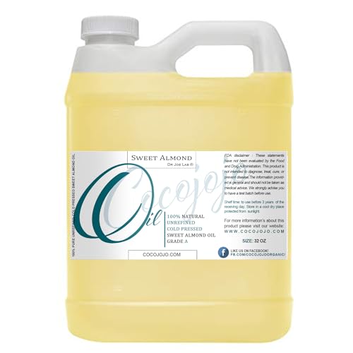 Dr Joe Lab Sweet Almond Oil - Nourishes & Moisturizes Hair, Skin, Body, and Beard - 32oz