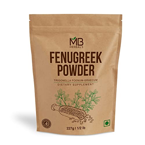 MB Herbals Fenugreek Seeds Powder - Promotes Hair Growth, Non-GMO, 8oz Organic Methi