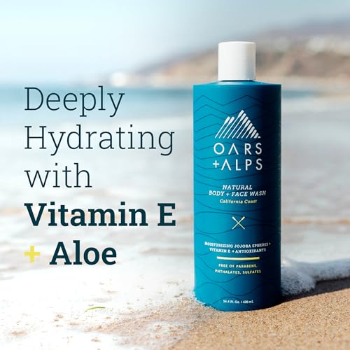 Oars + Alps Men's Body Wash - Moisturizing with Vitamin E & Antioxidants, Citrus Scent - 2 Pack