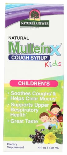 Nature's Answer Mullein-X Kids Cough Syrup - Soothes Coughs, Supports Immunity - 4oz