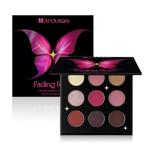 Arousar Eyeshadow Palette - Vibrant Matte & Shimmer, Cruelty-Free, Velvet Texture - 9 Colors