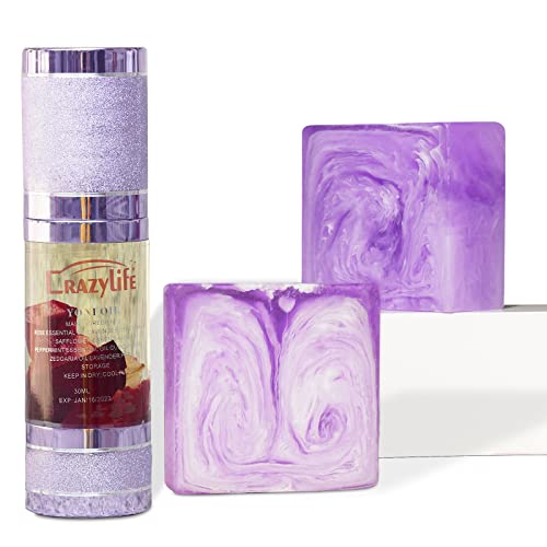 Yoni Soap Bars & Essential Oil Set - PH Balanced, Natural Ingredients, Rose Scent - 3 Bars + 30ml