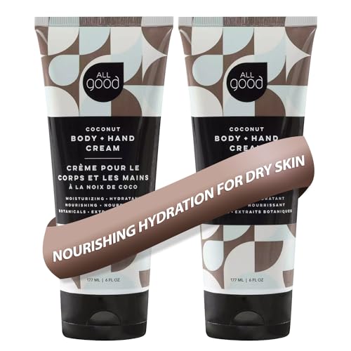 All Good Body Lotion - Hydrating Coconut Cream, Botanical Ingredients, Non-Greasy - 2-Pack