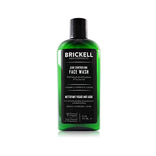 Brickell Men's Acne Face Wash - Cleanses, Reduces Blemishes, 2% Salicylic Acid - 6oz