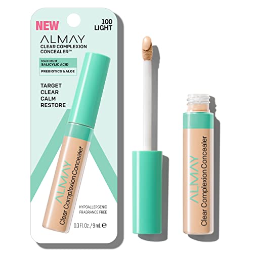 Almay Concealer - Full Coverage, Salicylic Acid, Hypoallergenic for Sensitive Skin - 0.3 fl oz