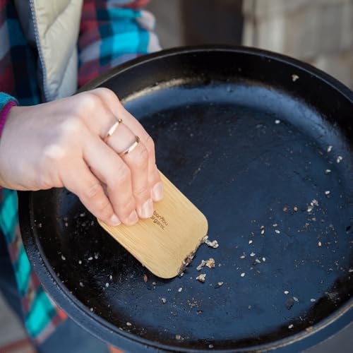 Bambu Bamboo Pot Scrapers - Effectively Clean Stuck Food, USDA Organic - Set of 5, 2.75"