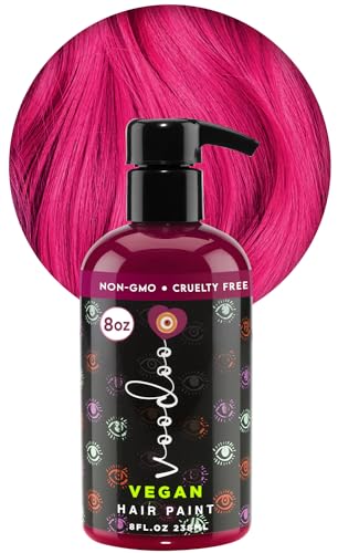 VOODOO Magenta Semi-Permanent Hair Color - Vegan, Ammonia-Free, Bright & Vivid - 8 Oz