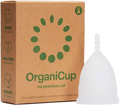 OrganiCup Menstrual Cup - Replace Pads & Tampons, FDA Approved Medical-Grade Silicone - Size A