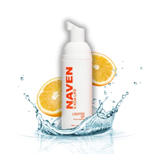 KOA LIFE X NAVEN Lighten Up Facial Cleanser - Brightens & Purifies Skin with Vitamin C - 1.7 Fl Oz