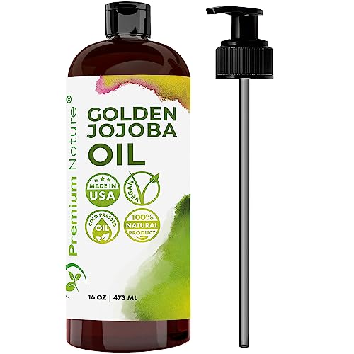 Premium Nature Jojoba Oil - Promotes Hair Growth & Skin Hydration, Cold Pressed 16oz
