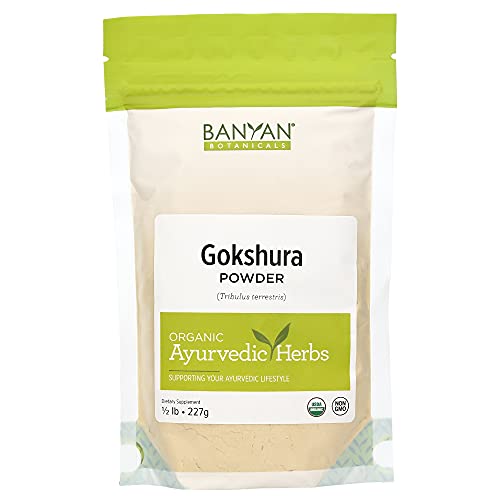 Banyan Botanicals Gokshura Powder - Supports Kidney & Adrenal Health, Non-GMO Fair Trade - ½lb