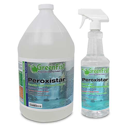 GreenFist PeroxiStar All Purpose Cleaner - Deep Stain Removal, Biodegradable Formula - 1 Gal, 32 oz