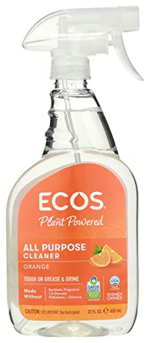 ECOS All Purpose Cleaner - Everyday Use, U.S. EPA Safer Choice Certified, 22oz, Orange