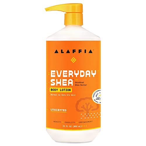 Alaffia EveryDay Shea Body Lotion - Deeply Moisturizing, Fair Trade Raw Shea Butter - 32 Fl Oz