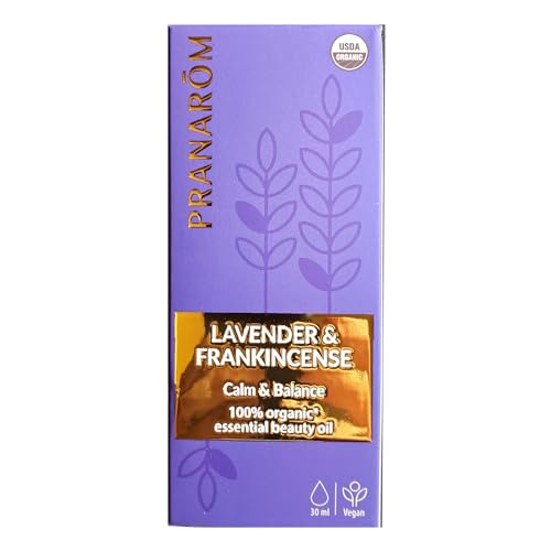 Pranarom Lavender & Frankincense Essential Oil - Soothes Skin, Promotes Relaxation - 1oz