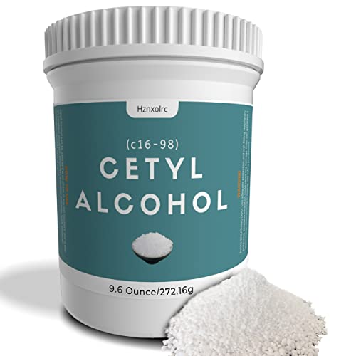 Hznxolrc Cetyl Alcohol Emulsifier - Enhances Texture, 100% Pure from Coconut & Palm - 9.6oz