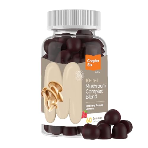 Zahler Mushroom Gummies - 10-in-1 Adaptogenic Support, Raspberry Flavor - 60 Vegetarian Gummies