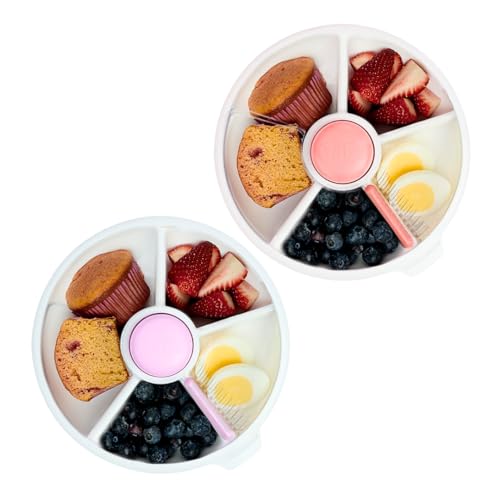 GoBe Kids Snack Spinner - 5 Compartment Reusable Container, BPA & PVC Free, Leakproof - 8.5in