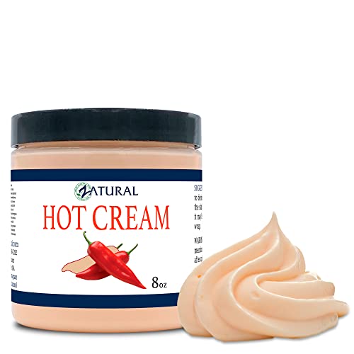 Zatural Muscle Rub - Relieves Tight Muscles, 87% Organic Ingredients, 8oz Hot Cream