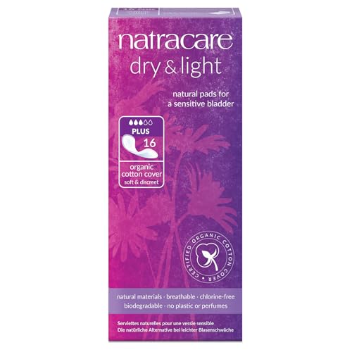 Natracare Feminine Pads - Organic Cotton, Plastic-Free, Unscented, Sensitive Skin - 16 Count