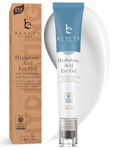 USA Made Eye Cream - Reduces Dark Circles & Puffiness, Hydrates with Hyaluronic Acid - 0.5oz