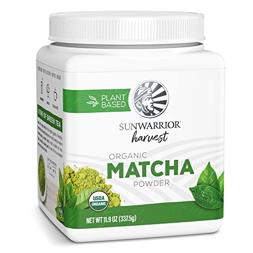 Sunwarrior Matcha Green Tea Powder - Antioxidant-Rich, Vegan, Gluten-Free - 337g, 225 Servings