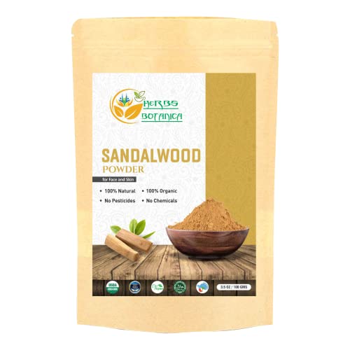 Herbs Botanica Sandalwood Face Mask - Soothing & Cleansing for Radiant Skin - 100g