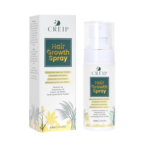 Creip Hair Growth Spray - Stimulates Follicles & Enhances Thickness with Natural Oils - 2 FL OZ