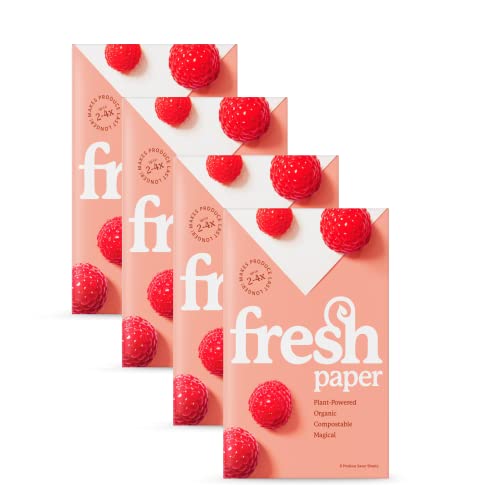 FreshGlow Co. FreshPaper - Extends Produce Freshness 2-4x Longer, Reusable 4-Pack Bundle