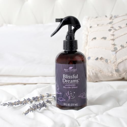 Plant Therapy Blissful Dreams Pillow Spray - Promotes Relaxation with Lavender, 8 oz