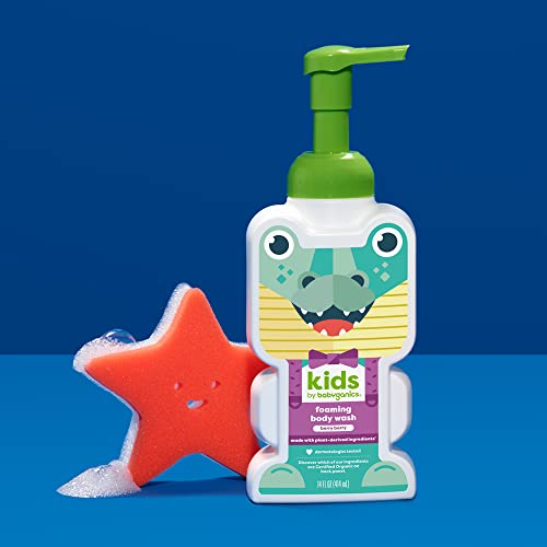 Babyganics Kids Shampoo & Body Wash - Tear-Free, Plant-Derived, Dermatologist Tested - Cupcake 14oz