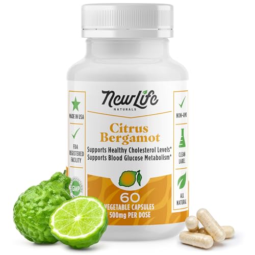 NewLife Naturals Citrus Bergamot Dietary Supplement - Heart Health & Aging Support - 60 Veggie Caps